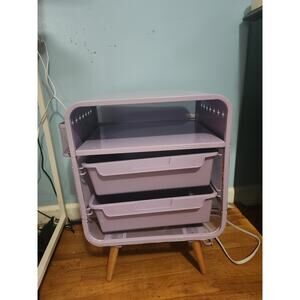 Night Stand, Cute End Table with Storage Drawer, Kids Nightstand for Bedroom